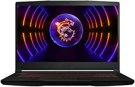 MSI Thin GF63 12UDX Gaming Laptop Intel Core i7-12650H 8GB RAM 512GB SSD RTX 3050 6GB 15.6? FHD 144Hz IPS-Level Display Backlit Arabic Keyboard W11 Black